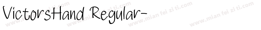 VictorsHand Regular字体转换